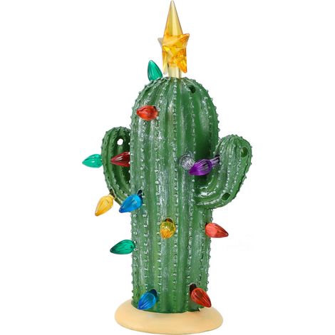 Décoration Cactus de Noël En Céramique Verte, Lumineux, Brillant, Pour Maison (1/4)