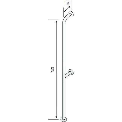 SCELTO DA DESIVERO Dsv06803 corrimano verticale par./pav. acciaio codice prod: DSV06803