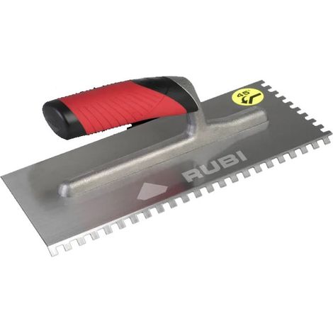 Peine de pegamento Rubi en acero 28cm 12x12 dientes inclinados mango Rubiflex