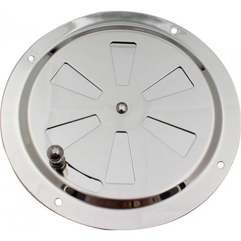 Rejilla de ventilación redonda de 5 pulgadas, rejillas de ventilación ajustables, entrada y escape de acero inoxidable, 1 ud. (1/4)