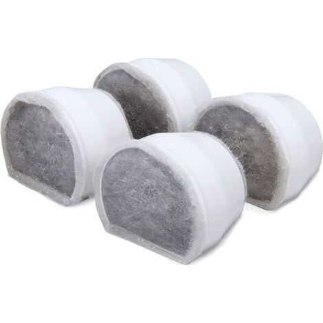 Filtre au Charbon de Rechange pour Fontaine à eau pour animaux Drinkwell en Céramique Avalon et Pagoda, 7,5 – 3,7 – 1,8 Litres, Bord de ruisseau /de mer, matériel naturel et sûr, Pack de 4 (1/5)