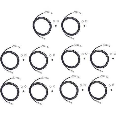 10 Stück Näherungsschalter, intelligente Induktion, hochpräzise, M8 NPN NC-Abstandssensor, 5–30 V