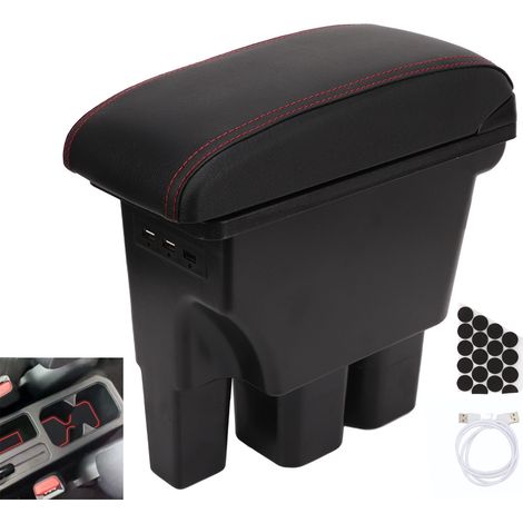 d accoudoir de console centrale de voiture avec 3 ports USB