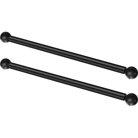 Bras de Lampadaire Extérieur 41 CM en Métal Noir 2 Pièces Support Transversal Robuste avec Embout Fileté pour Éclairage Public pour Poteaux de Jardin et Installation Extérieure (1/5)