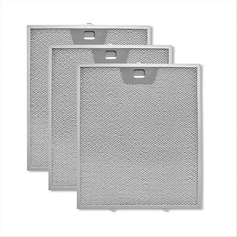 Lot de 3 filtres à graisse WB02X24871 pour hottes aspirantes GE JVW5361SJSS, JVW5361EJ1ES, JVW5361EJES, maille aluminium H-JBMEDIA (1/4)
