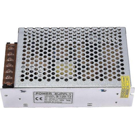 Bloc d'alimentation AC-DC 12V 10A 120W - Convertisseur pour caméras CCTV (1/5)