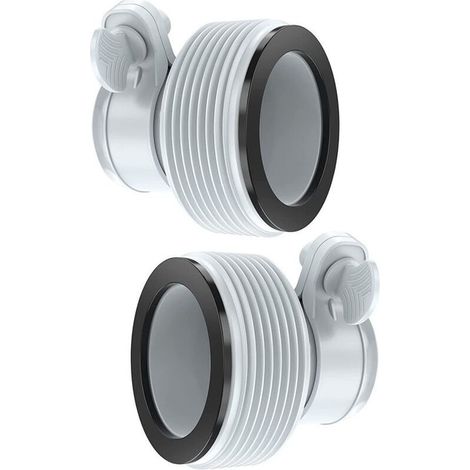 – Set mit 2 Adaptern (32–38 mm) für Poolpumpen – Material: Kunststoff – Kompatibel mit Filtern des Typs B – Abmessungen: 15,2 x 6,4 x 19,1 cm (L x B x H) (1/5)