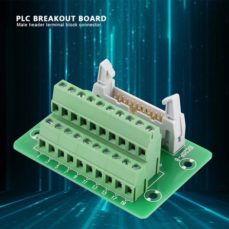 IDC20P 20-poliger Stiftleisten-Breakout-Board-Anschlussblock mit Halterung für SPS-Schnittstelle (1/5)
