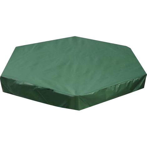 Cover Pour Bac À Sable - Couverture Étanche Et Anti-UV En Tissu Oxford 210D - Forme Hexagonale - Vert - 180 × 150 cm - 1 Pièce (1/5)