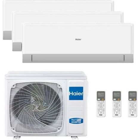 Conjunto aire acondicionado multisplit 3x1 Haier Geos R Plus 25+35+35