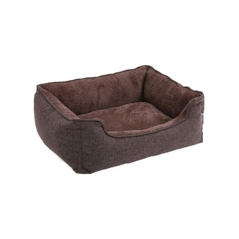 Cama para perros cesta para perros revestida de tela estilo osito con funda desenfundable y lavable a máquina 75 cm marrón 120000789 (1/4)