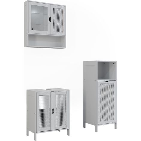 Conjunto de muebles de baño de 3 piezas Liora, Blanco, 3 partes, Vicco (1/5)