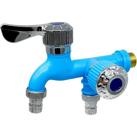 Dual Control Faucets Double Outlets Water Tap Universal Interface Connector Sink Faucets Home Bathro (1/5)