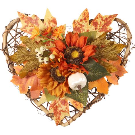 Girlande Automne - Feuilles D'érable Artificielles - Décoration Porte Intérieur Extérieur - 1 Pièce (1/5)