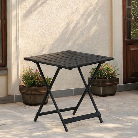 Table de camping pliante compacte en aluminium 47 x 50,5 x 59,5 (1/5)