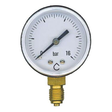 Manomètre sec à raccordement radial Mesure de 0 à16 bars 802-06