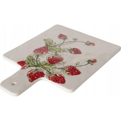 Boltze STRWABERRY Tabla de cortar roja y blanca 34x24 cm