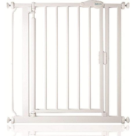 Safetots Cancelletto per Scale a Pressione con Chiusura Automatica, Stretto, 68,5cm - 75cm, Bianco, Cancelletto a Chiusura Automatica per Bambini, Barriera di Sicurezza per Bambini (1/3)