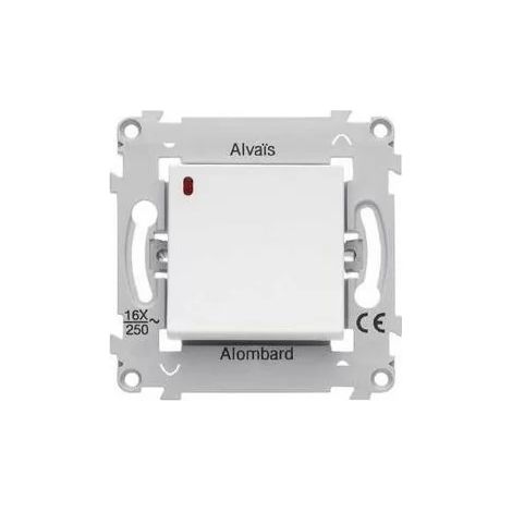Schneider Alvaïs ALB81057 - Illuminated two-way switch with 230 V lamp White