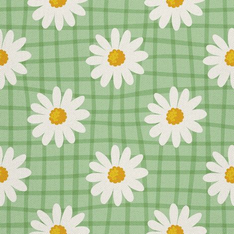 Tela decorativa Oxford para exteriores - Motivo de margaritas 2 (1/5)