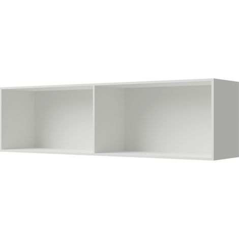 BERNSTEIN - Niche Murale Douche Blanche Fonte minérale étagère Rangement Douche Salle de Bain encastrable BA2520 - H.25xP.20xL.90cm - Blanc mat (1/4)