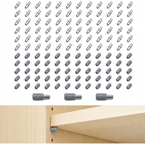 Shelf Cleats, 5 x 15 mm, Pack of 100 Furniture Cupboard Brackets (1/5)