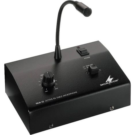 [NEUWERTIG] B-Ware Monacor Ela Verstärker Endstufe Verstärker Pam 10 Kommandomikrofon Regler 10 W