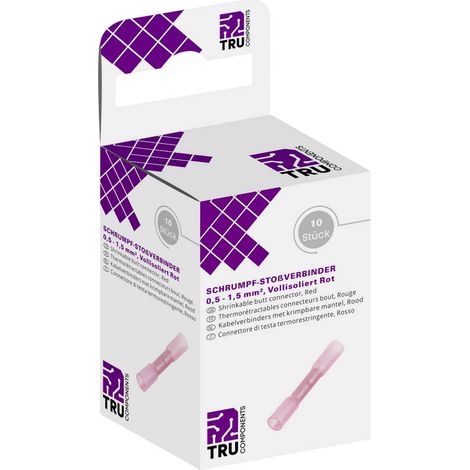 PROLONGATEUR TRU COMPONENTS 8436668 0.50 MM² 1.50 MM² ENTIÈREMENT ISOLÉ ROUGE 10 PC(S) (1/3)