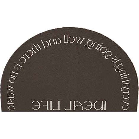 Tapis de sol semi-circulaire imperméable pour porte d'entrée, tapis de sol en cuir résistant à la saleté et lavable pour porte d'entrée. (1/5)