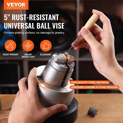 Boulet de Graveur 127 mm Étau de Gravure Base Rotative à 360° Étau à Boule Mâchoire Réglable avec 35 Accessoires Outil de Réglage d… (1/5)