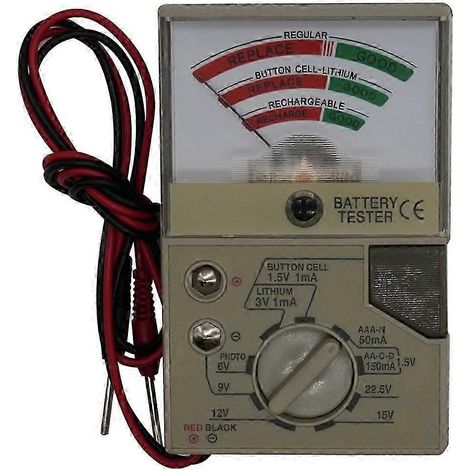 Testeur de batterie avec compteur Testeur de tension électrique pour piles bouton Aa Aaa C D N Pile bouton Tes (1/5)
