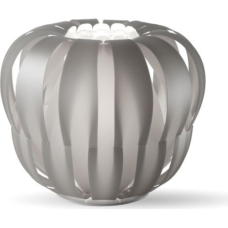 Lampada Da Scrivania Moderna Queen Polilux ® Argento E Metallo Bianco 1 Luce E14 (1/2)