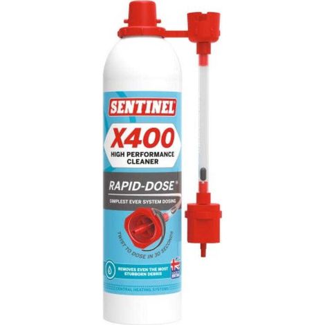 Aérosol désembouant X400 Rapid-Dose pour installations de chauffage central - SENTINEL
