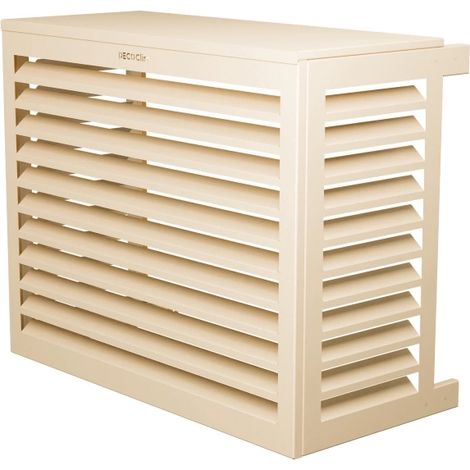 Cache unité extérieure en aluminium ivoire taille XS - DECOCLIM-23AXS1015