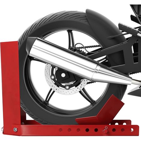 Jiubiaz Support moto en acier, 60-145 mm, rouge, pour entretien et stationnement, 8-24 Zoll (1/5)