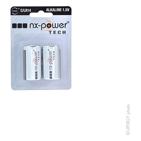 NX - Pile alcaline blister x2 LR14 - C Nx-Power Tech 1.5V 9.3Ah