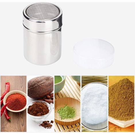 Pot en acier inoxydable pour épices, sel, poivre, condiments - Récipient de cuisine et barbecue (1/5)
