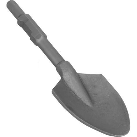 Pelle à creuser en acier Clay Spade 45CR avec tige de 1‑1/8 po, outil de creusement pour marteau de démolition (1/5)