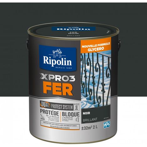 Peinture fer extérieur / intérieur Xpro3 RIPOLIN noir brillant 2 l (1/5)