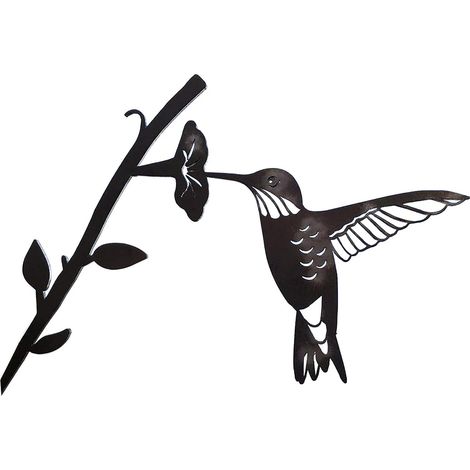 Colibri Hirondelle Perroquet Métal Oiseau Statue Art Silhouette Décoration Jardin Cour Arbre Décoration Paysage Oiseau Artisanat Présentez Un Cadeau (A) (1/4)