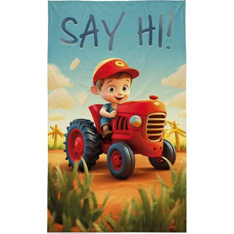 Handtuch 30x50 für Kindergarten Traktor Bauernhof 100% Baumwolle (1/3)