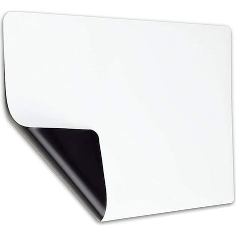 Tableau magnétique à écrire QttvbTna, polyester, fixation murale ou frigo, 42 x 30 cm, blanc (1/5)