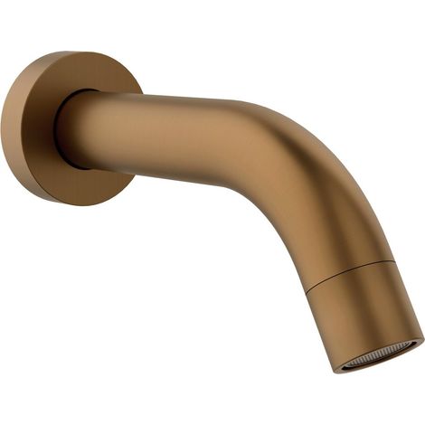 Bec mural, rond, 174 mm, cuivre mat