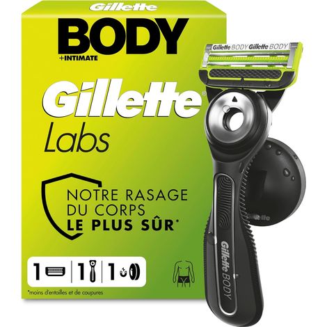 Labs Body + Intimate Rasoir Intime Homme, 1 Cartouche, Noir