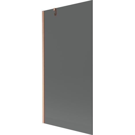 Mexen Next Badewannenfaltwand 1-flügelig 90 x 150 cm, Graphit, gebürstetes Kupfer - 895-090-000-00-40-65 (1/5)