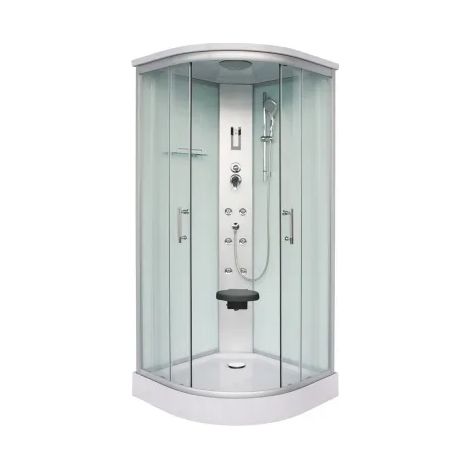 Bagno Italia Box doccia idromassaggio 90x90 cm semicircolare montaggio rapido quick line (1/2)