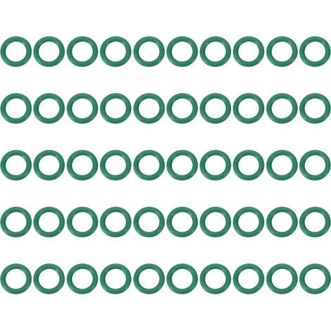 Joint Torique en Caoutchouc Fluoré 5.5x8.5x1.5mm(ID x OD x Largeur), 50PCS Joint d'Étanchéité Bocaux Remplacement pour Réparation Plomberie Valves Tuyaux Robinet Voiture Gaz, Vert (1/5)