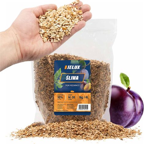 Virutas de madera para ahumar, color ciruela KL02, 1 kg (1/5)