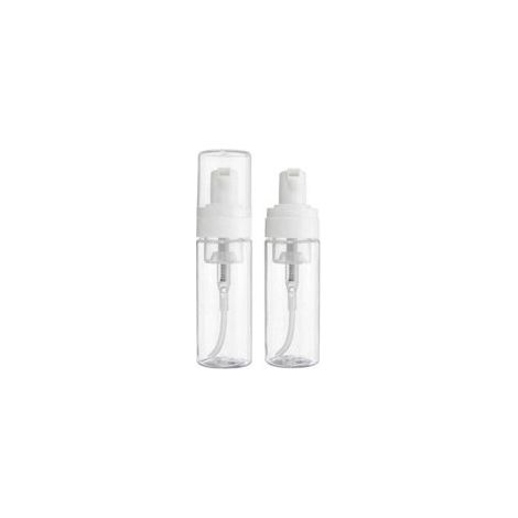 Juego de 2 dispensadores de espuma vacíos y transparentes de 100 ml, botellas de viaje para jabón y limpiador facial - Crezuo (1/4)
