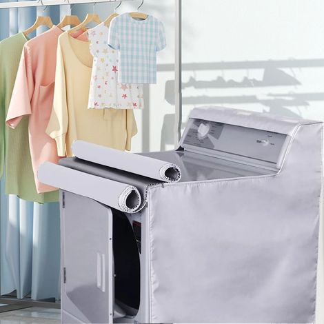 Housse de machine à laver grise épaisse, imperméable et anti-poussière, protection solaire et anti-poussière pour balcon et sèche-linge (1/5)